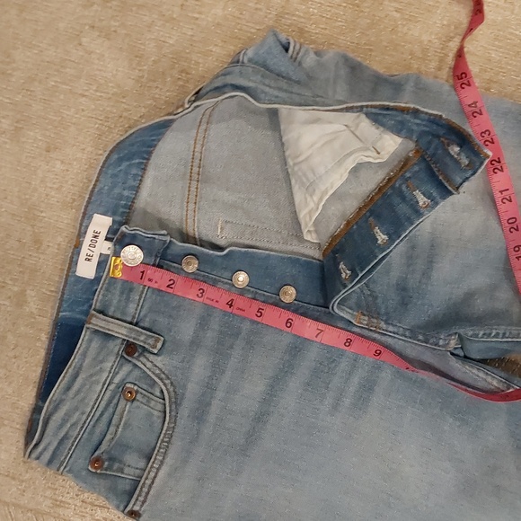 Re/Done 90's High Rise Button Fly Cropped Womens Jeans Size 29 - Picture 4 of 11